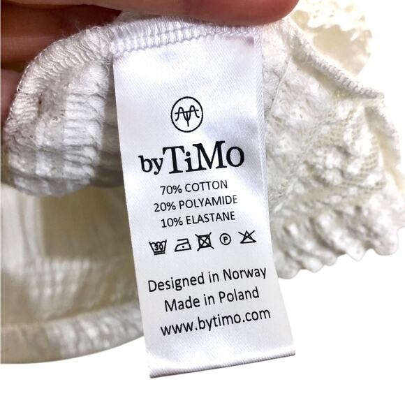 By Timo Romantic White Lace V-Neck Long Sleeve Blouse Size Medium - Picture 6 of 6